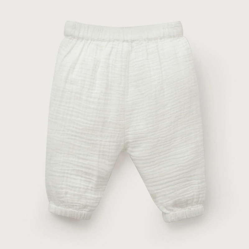 PANTALON BOMBACHO BLANCO DE BEBE NIÑA OPALINE - 3