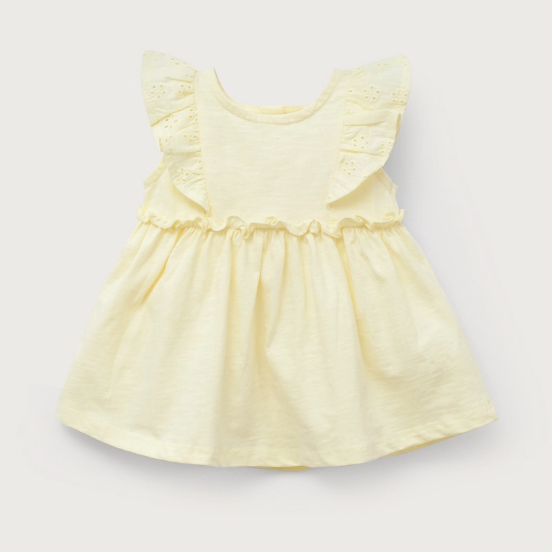 VESTIDO AMARILLO DE BEBE  NIÑA OPALINE - 2