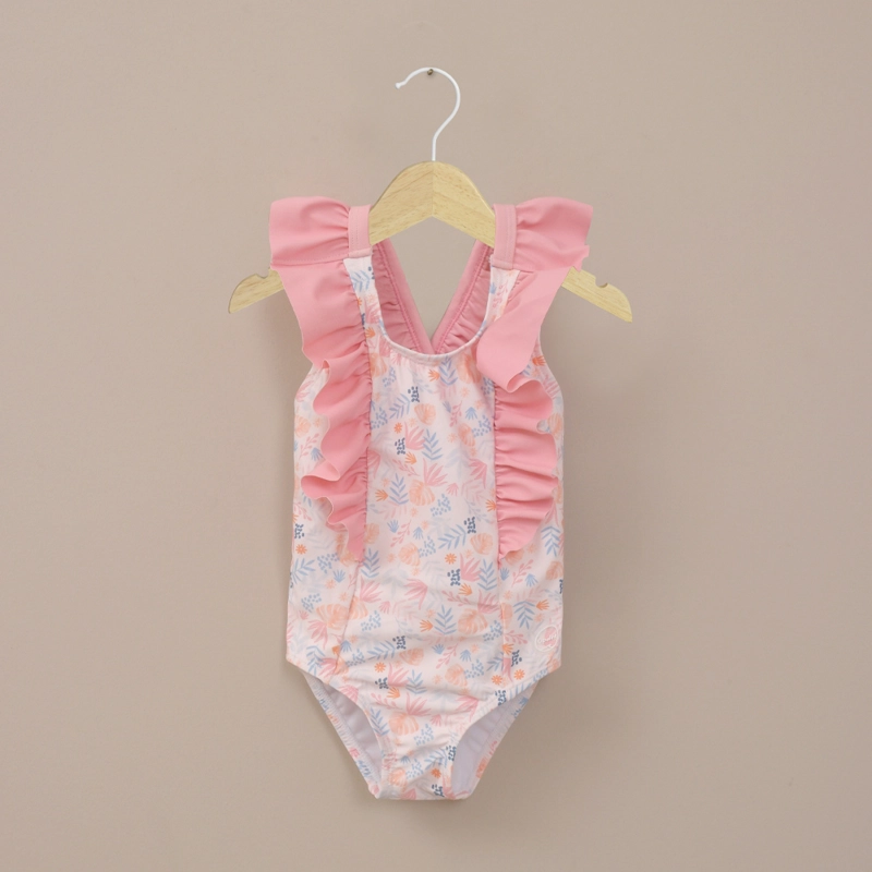 TRAJE DE BAÑO ROSADO DE NIÑA OPALINE - 1