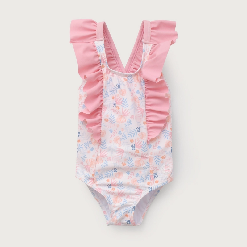 TRAJE DE BAÑO ROSADO DE NIÑA OPALINE - 2