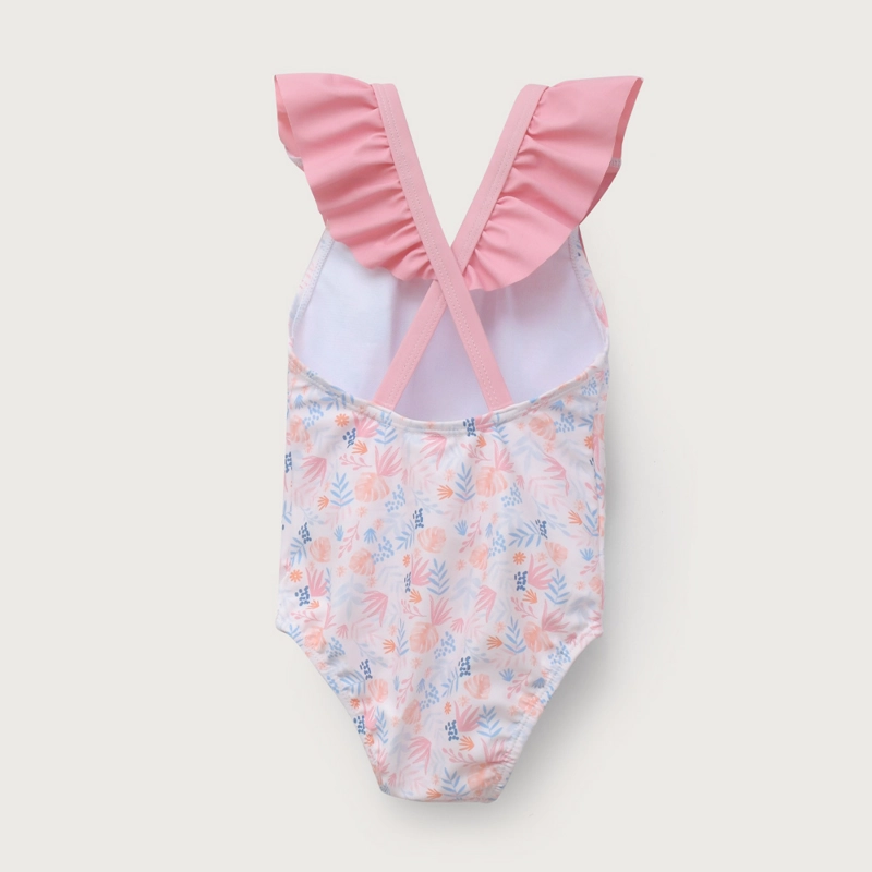 TRAJE DE BAÑO ROSADO DE NIÑA OPALINE - 3