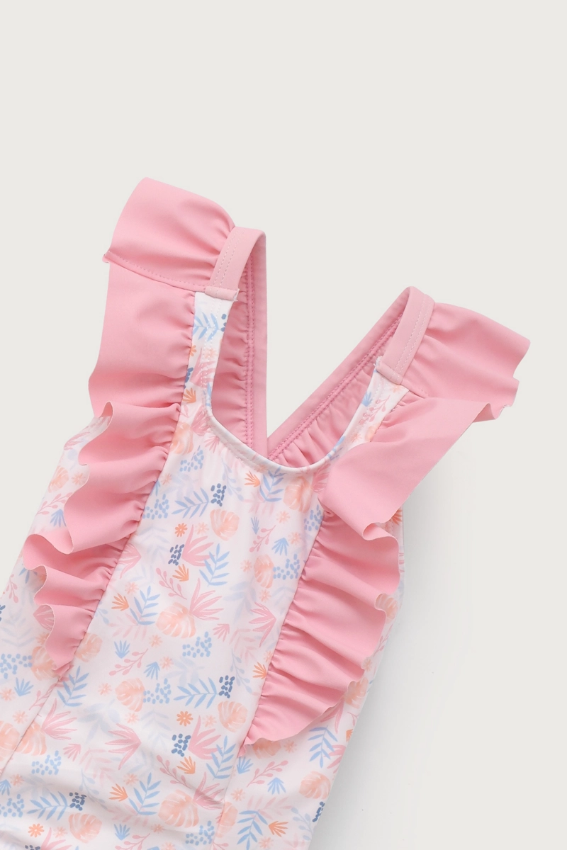 TRAJE DE BAÑO ROSADO DE NIÑA OPALINE - 5