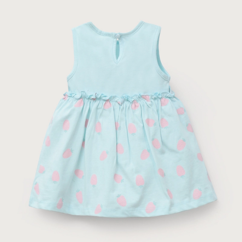 VESTIDO CELESTE ESTAMPADO DE BEBE  NIÑA OPALINE - 3