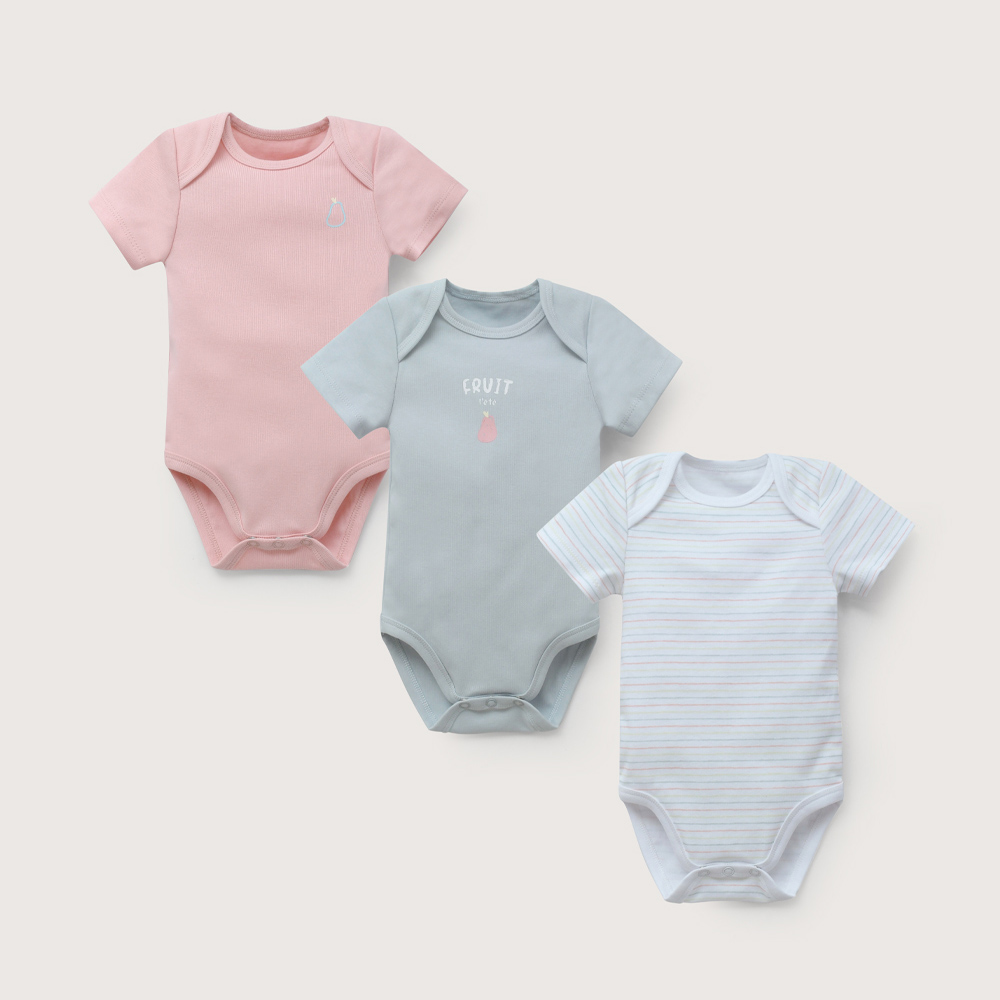 TRIPACK BODIES MANGA CORTA DE BEBE  NIÑA OPALINE - 2