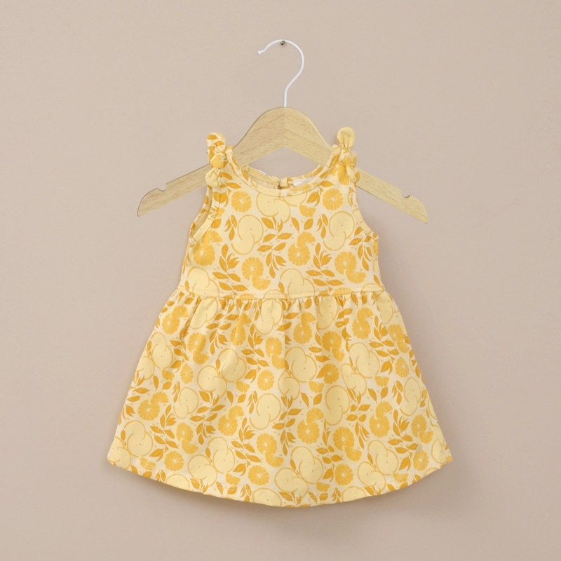 VESTIDO AMARILLO ESTAMPADO DE NIÑA OPALINE - 1