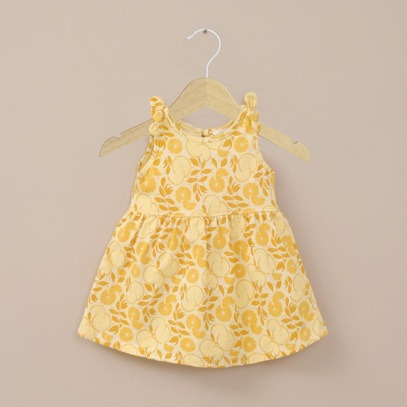 VESTIDO AMARILLO ESTAMPADO DE NIÑA OPALINE - 1