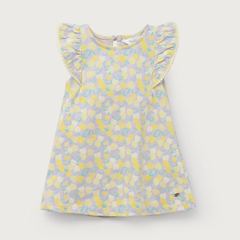 VESTIDO LILA ESTAMPADO DE NIÑA OPALINE - 2