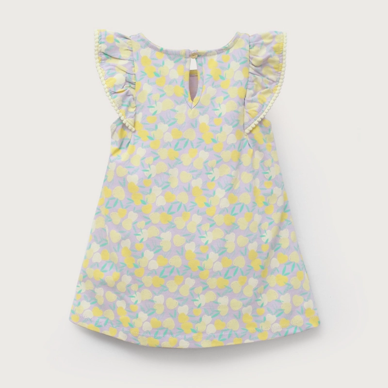 VESTIDO LILA ESTAMPADO DE NIÑA OPALINE - 3