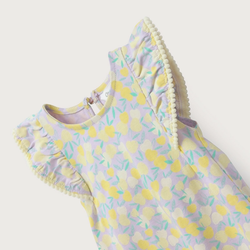 VESTIDO LILA ESTAMPADO DE NIÑA OPALINE - 4
