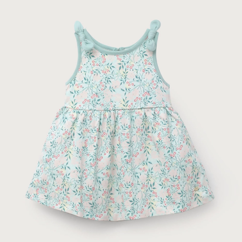 VESTIDO VERDE ESTAMPADO DE NIÑA OPALINE - 2