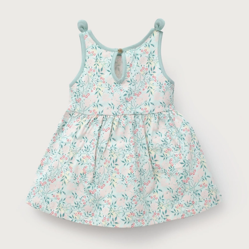 VESTIDO VERDE ESTAMPADO DE NIÑA OPALINE - 3