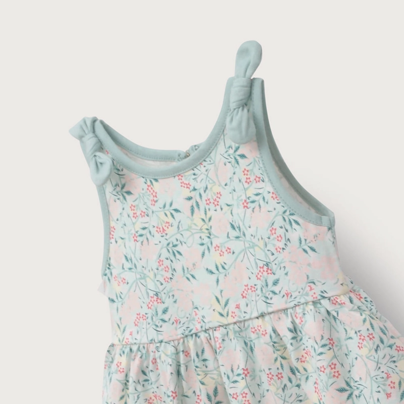 VESTIDO VERDE ESTAMPADO DE NIÑA OPALINE - 4