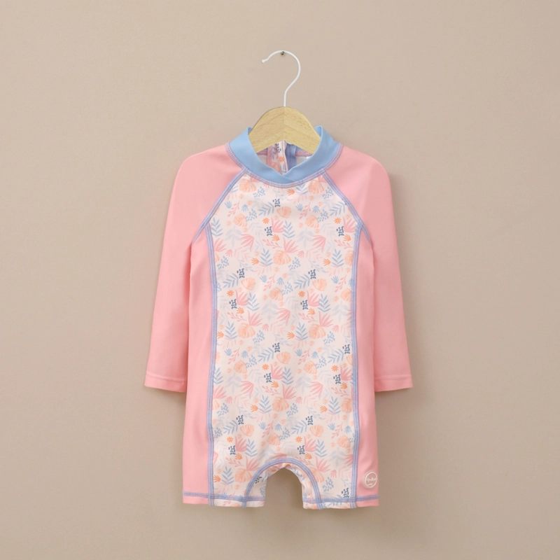 TRAJE DE BAÑO ENTERITO ROSADO DE NIÑA OPALINE - 1