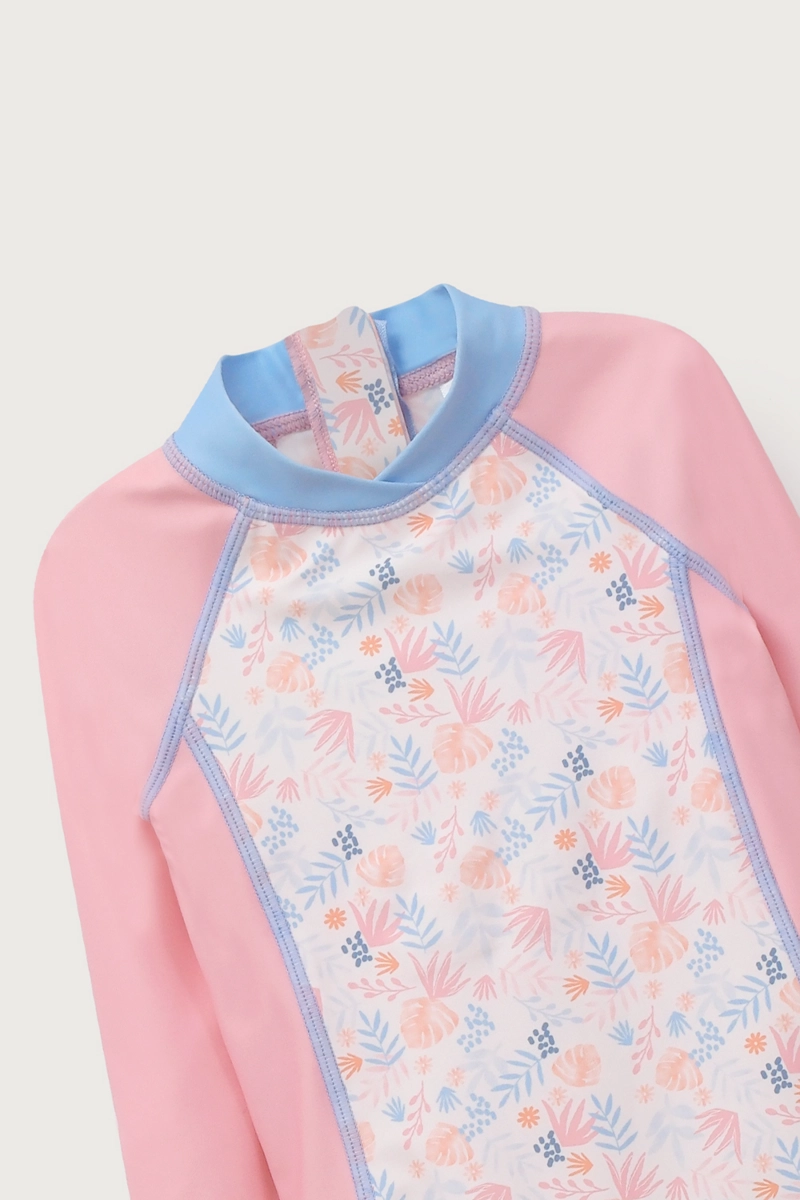 TRAJE DE BAÑO ENTERITO ROSADO DE NIÑA OPALINE - 5