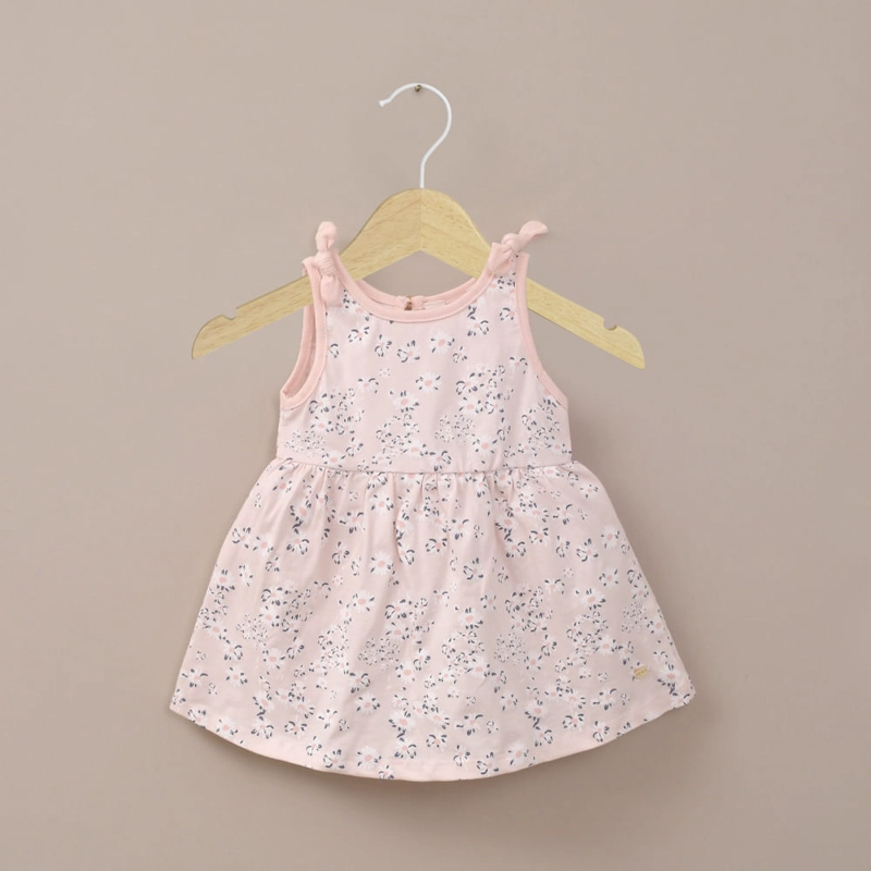 VESTIDO ROSADO ESTAMPADO DE NIÑA OPALINE - 1