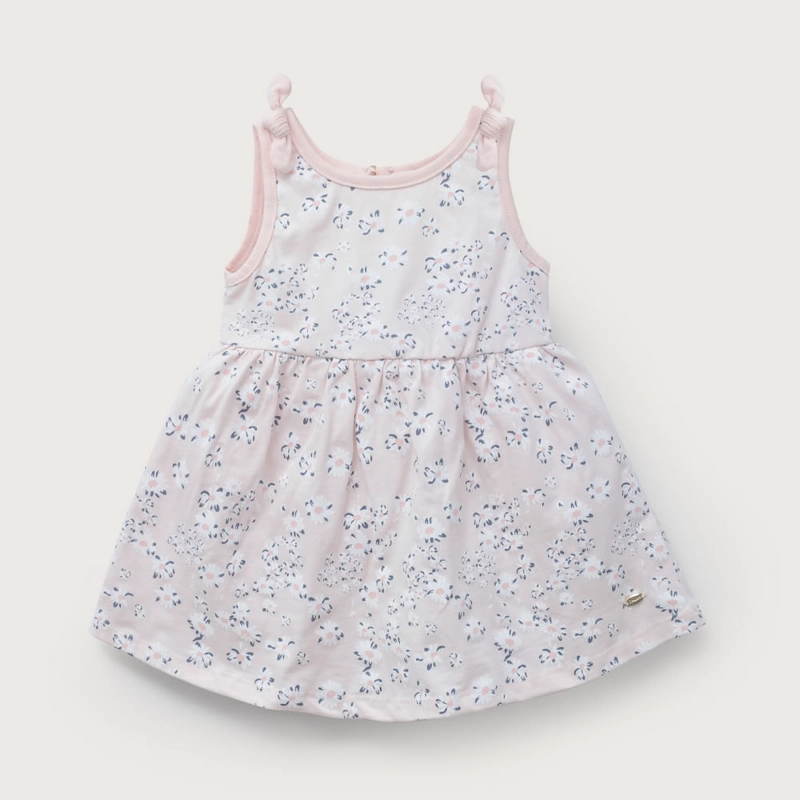 VESTIDO ROSADO ESTAMPADO DE NIÑA OPALINE - 2