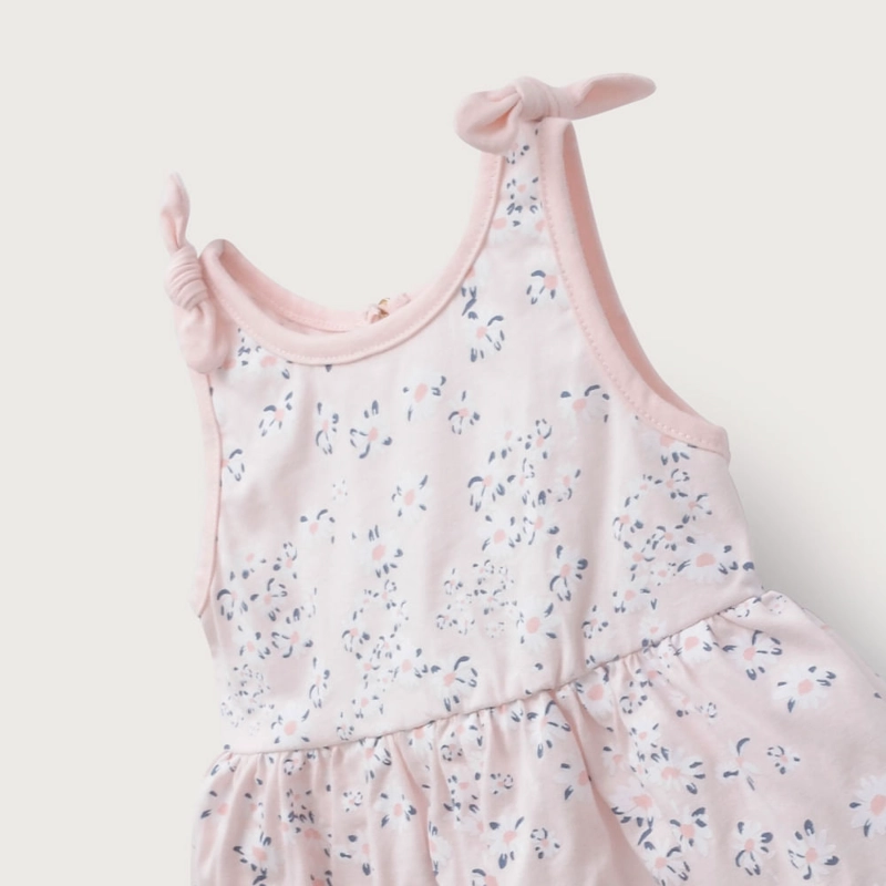 VESTIDO ROSADO ESTAMPADO DE NIÑA OPALINE - 4