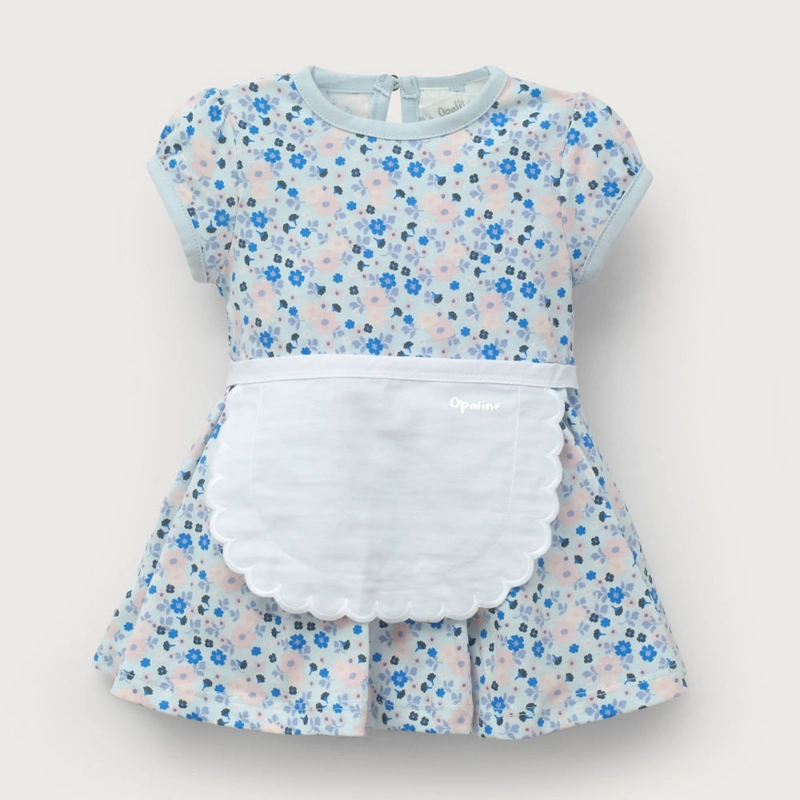 VESTIDO FIESTAS PATRIAS CELESTE DE BEBE NIÑA OPALINE - 3