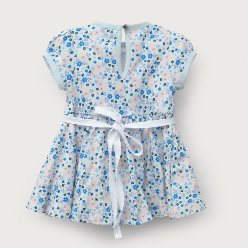 VESTIDO FIESTAS PATRIAS CELESTE DE BEBE NIÑA OPALINE - 4