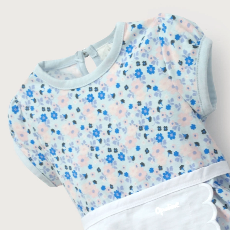 VESTIDO FIESTAS PATRIAS CELESTE DE BEBE NIÑA OPALINE - 5