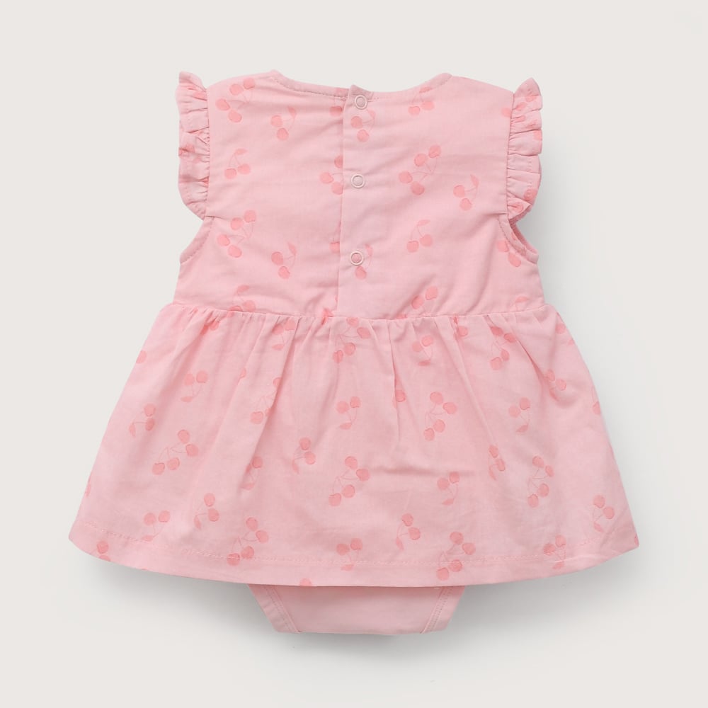 BODY VESTIDO ROSADO ESTAMPADO DE BEBE  NIÑA OPALINE - 3