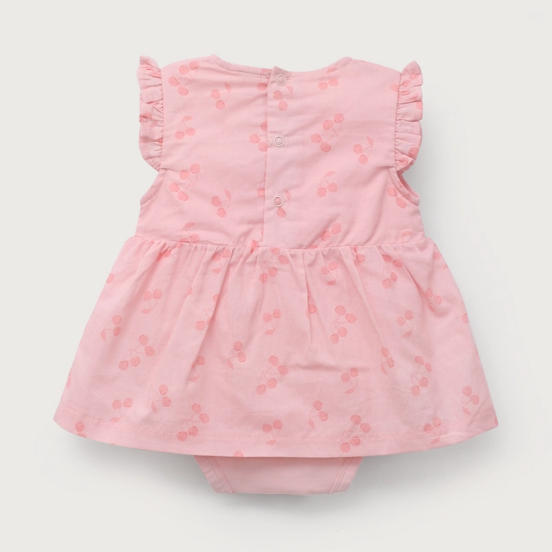 BODY VESTIDO ROSADO ESTAMPADO DE BEBE  NIÑA OPALINE - 3
