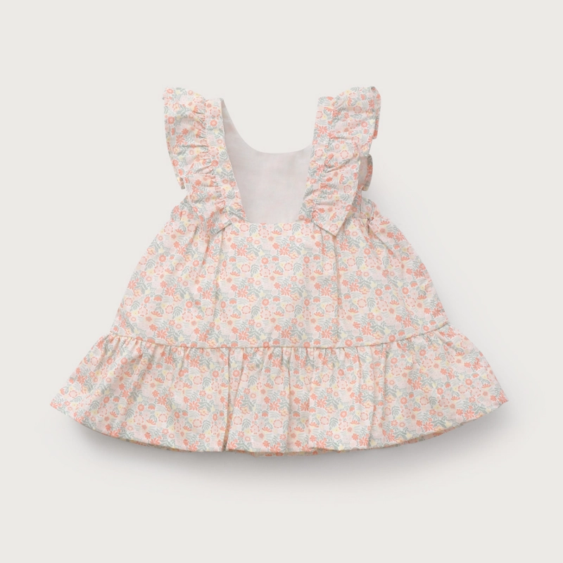 VESTIDO ESTAMPADO ROSADO DE NIÑA OPALINE - 3