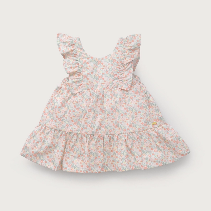 VESTIDO ESTAMPADO ROSADO DE NIÑA OPALINE - 6