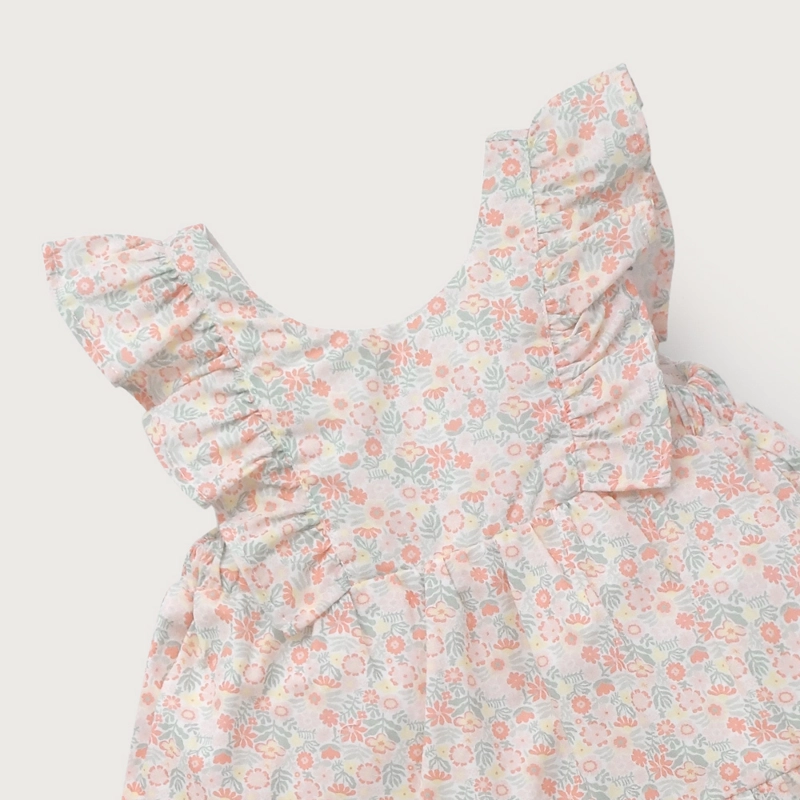 VESTIDO ESTAMPADO ROSADO DE NIÑA OPALINE - 8