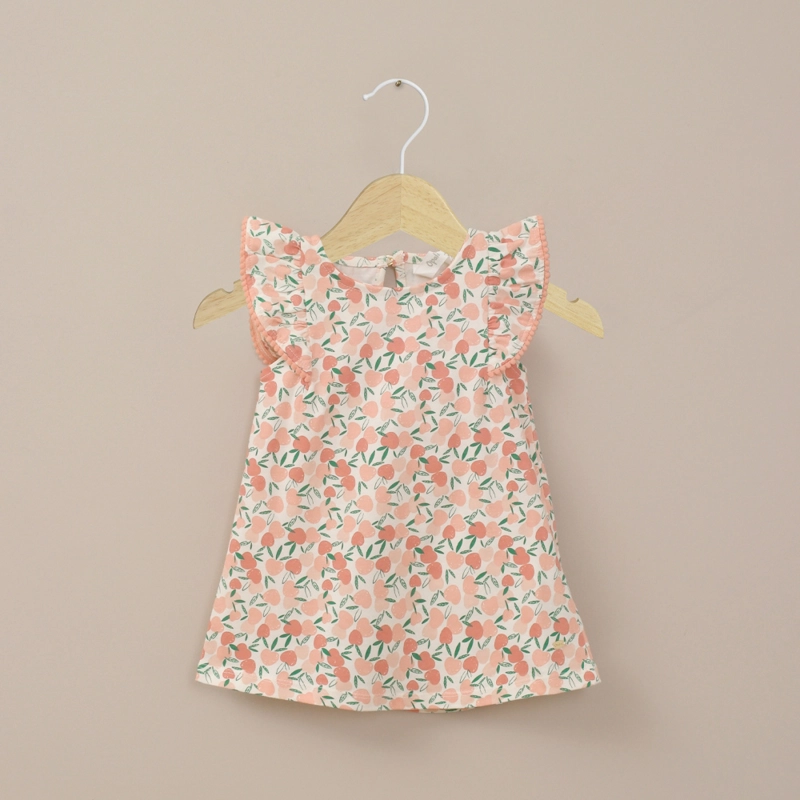 VESTIDO CREMA ESTAMPADO DE NIÑA OPALINE - 1