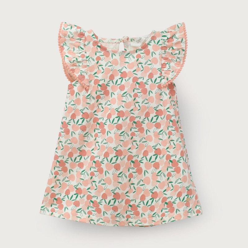 VESTIDO CREMA ESTAMPADO DE NIÑA OPALINE - 2