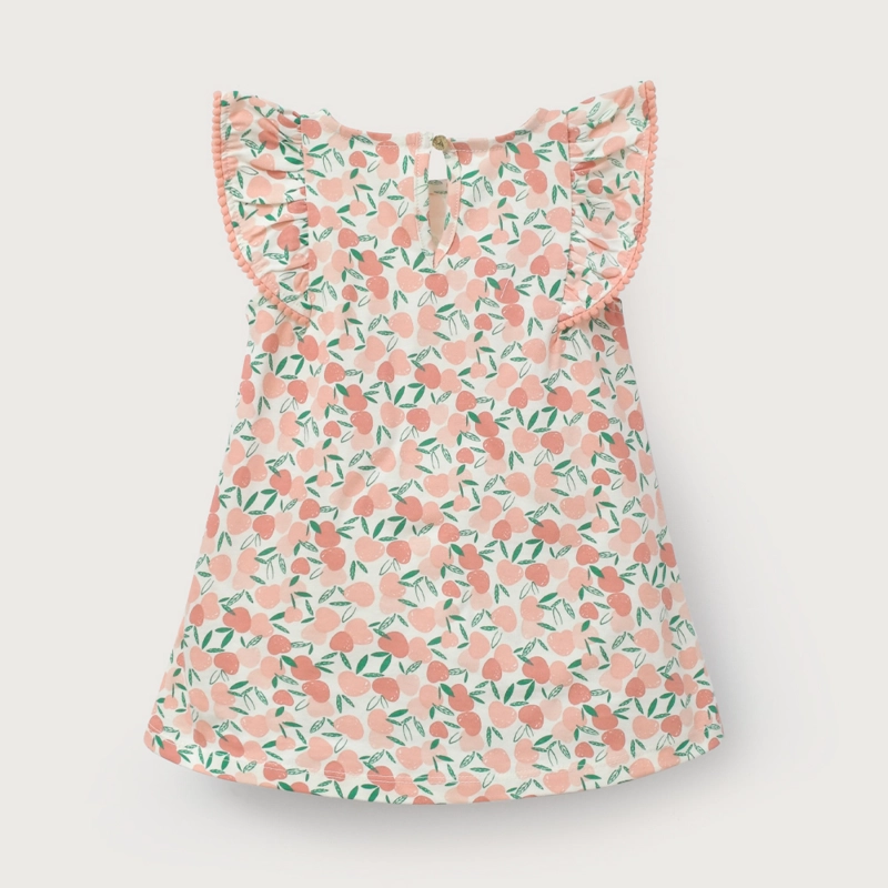 VESTIDO CREMA ESTAMPADO DE NIÑA OPALINE - 3