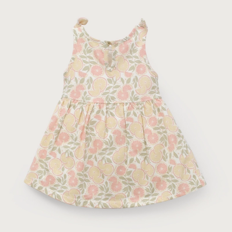 VESTIDO BEIGE ESTAMPADO DE NIÑA OPALINE - 3