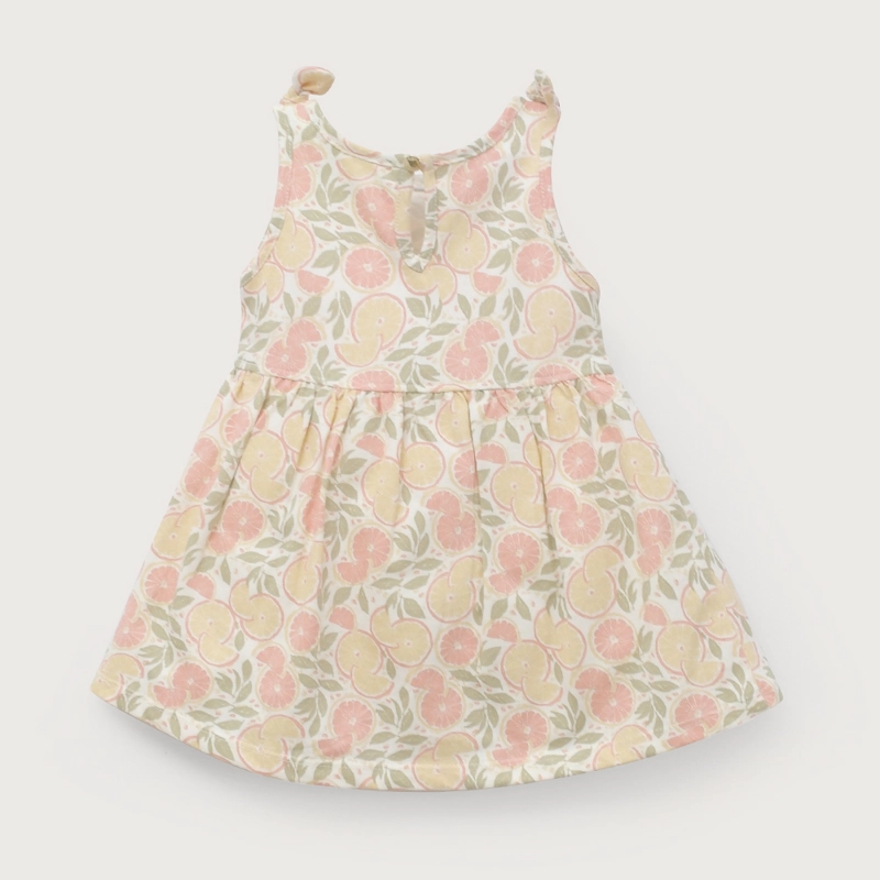 VESTIDO BEIGE ESTAMPADO DE NIÑA OPALINE - 3