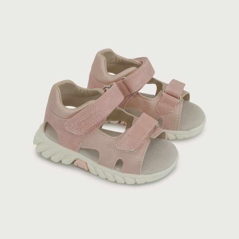 SANDALIA VELCROS ROSADA DE NIÑA OPALINE - 1