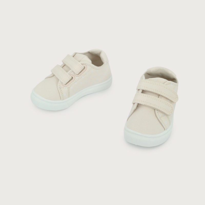 ZAPATILLA DOBLE VELCRO BEIGE DE NIÑA OPALINE - 4