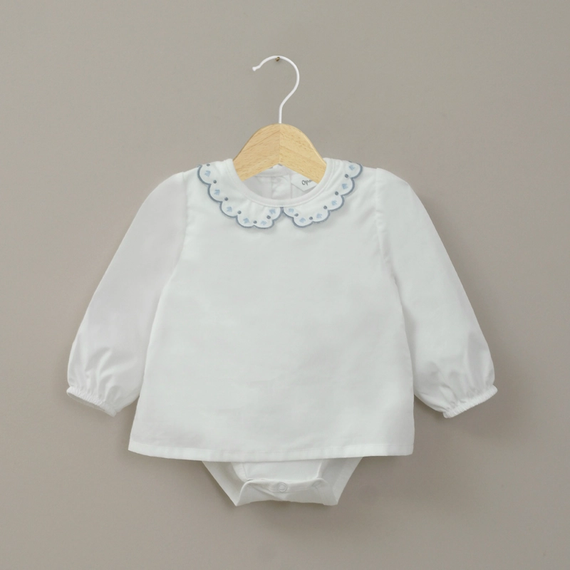 BODY BLUSA BLANCA DE BEBE  NIÑA OPALINE - 1
