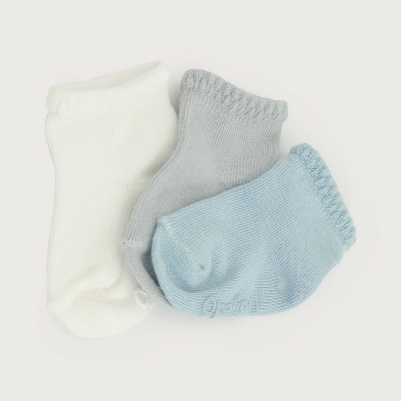 PACK DE 3 CALCETINES AZULES DE BEBE OPALINE - 3