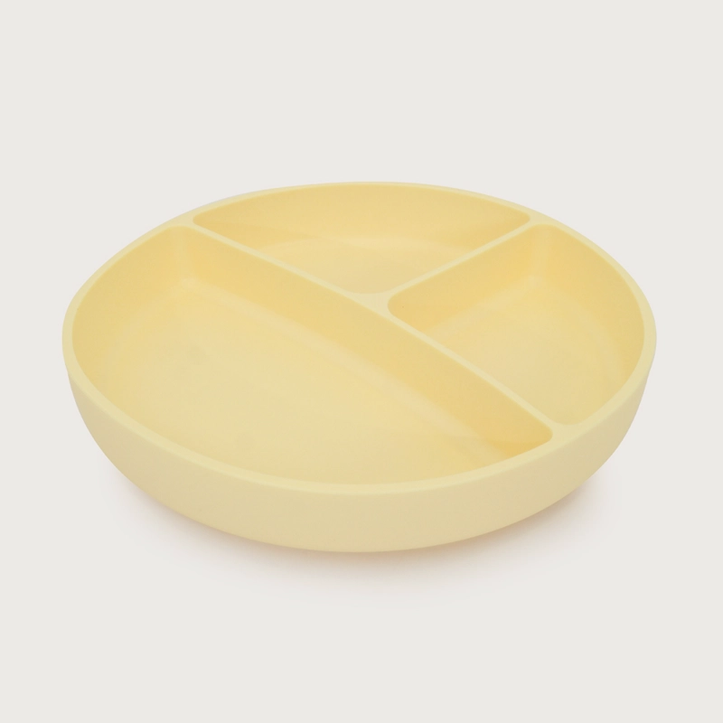 PLATO DIVIDIDO CON BASE ANTIDESLIZANTE AMARILLO OPALINE - 1