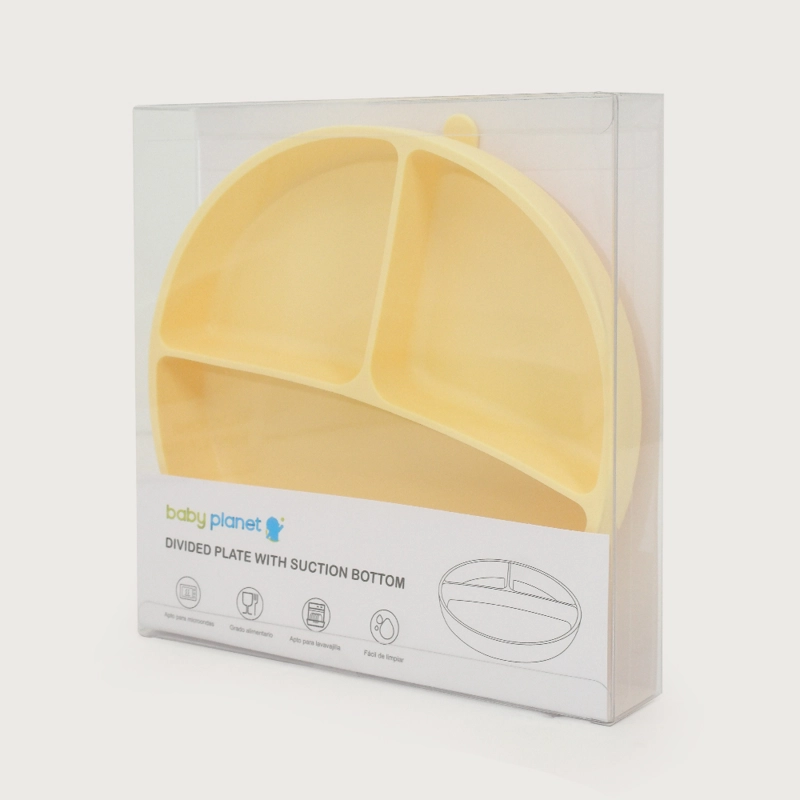 PLATO DIVIDIDO CON BASE ANTIDESLIZANTE AMARILLO OPALINE - 3