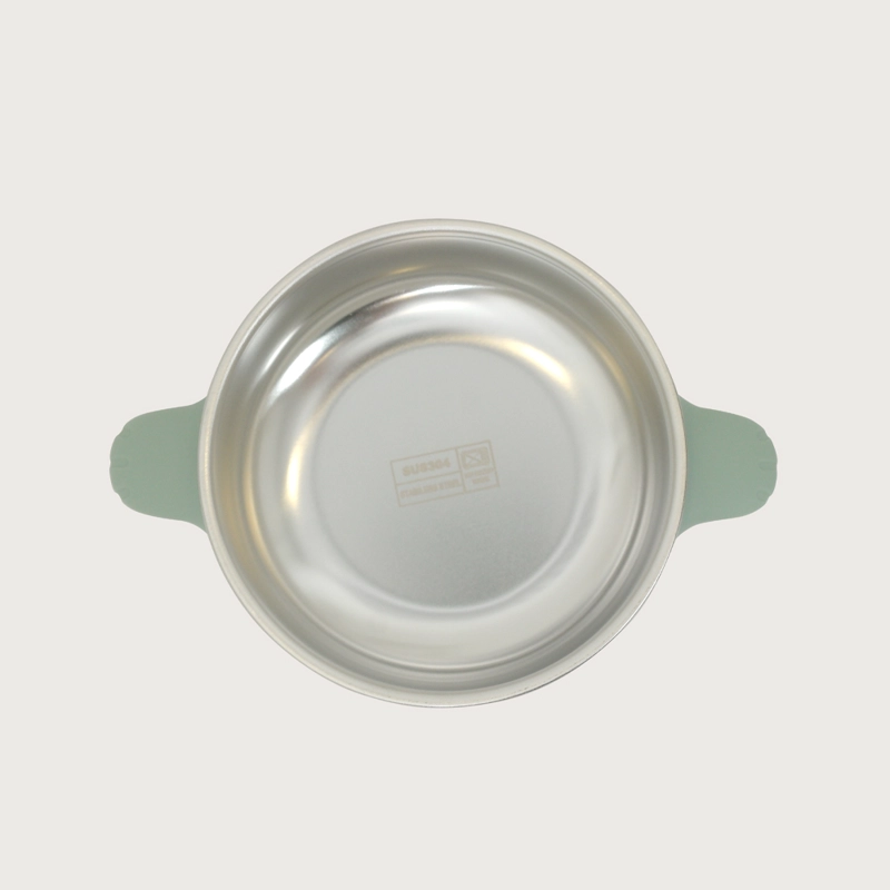 BOWL ANTIDESLIZANTE CON ACERO INOXIDABLE VERDE OPALINE - 2