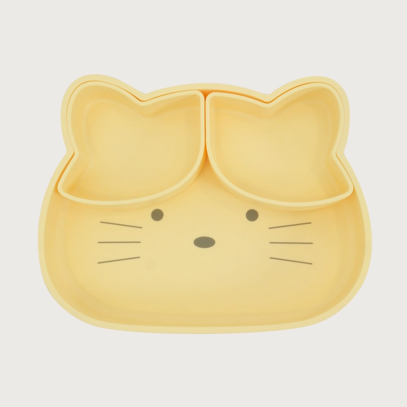 PLATO GATO CON BASE ANTIDESLIZANTE AMARILLO OPALINE - 3