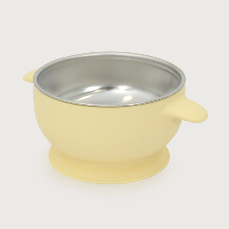 BOWL ANTIDESLIZANTE CON ACERO INOXIDABLE AMARILLO OPALINE - 1
