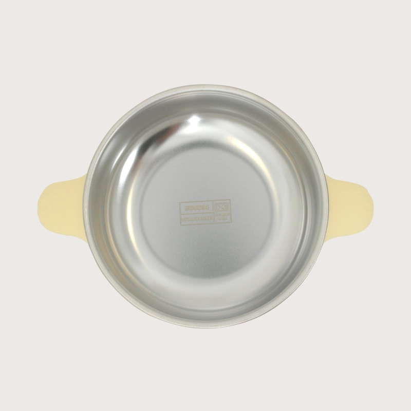 BOWL ANTIDESLIZANTE CON ACERO INOXIDABLE AMARILLO OPALINE - 2
