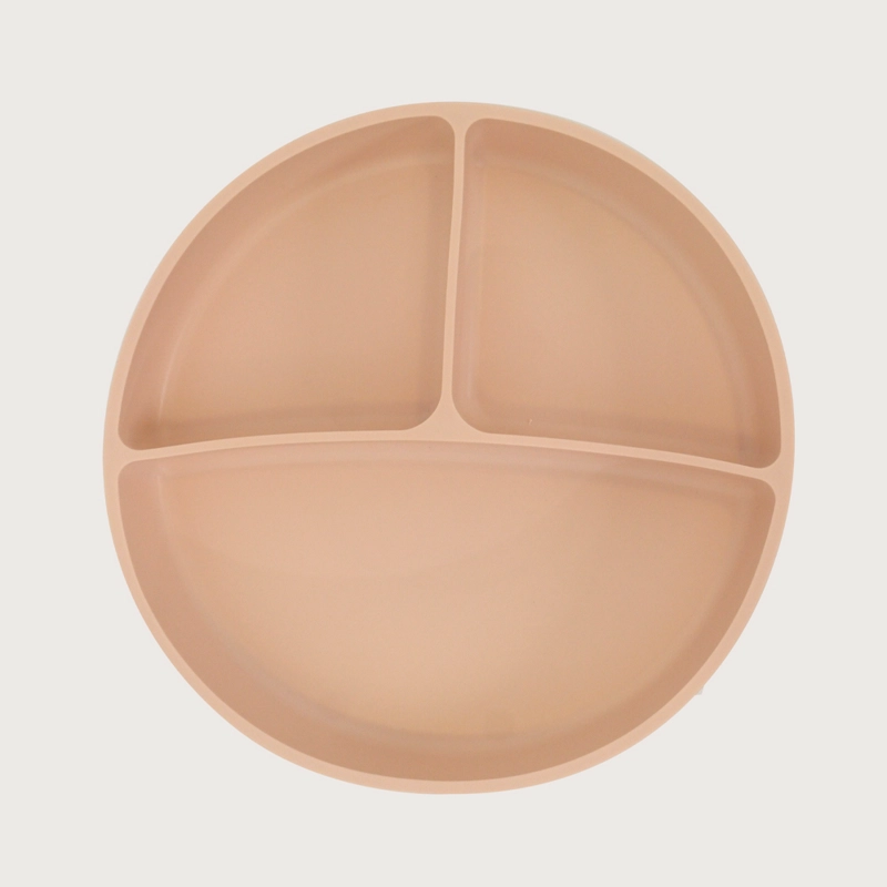 PLATO DIVIDIDO CON BASE ANTIDESLIZANTE ROSADO OPALINE - 2