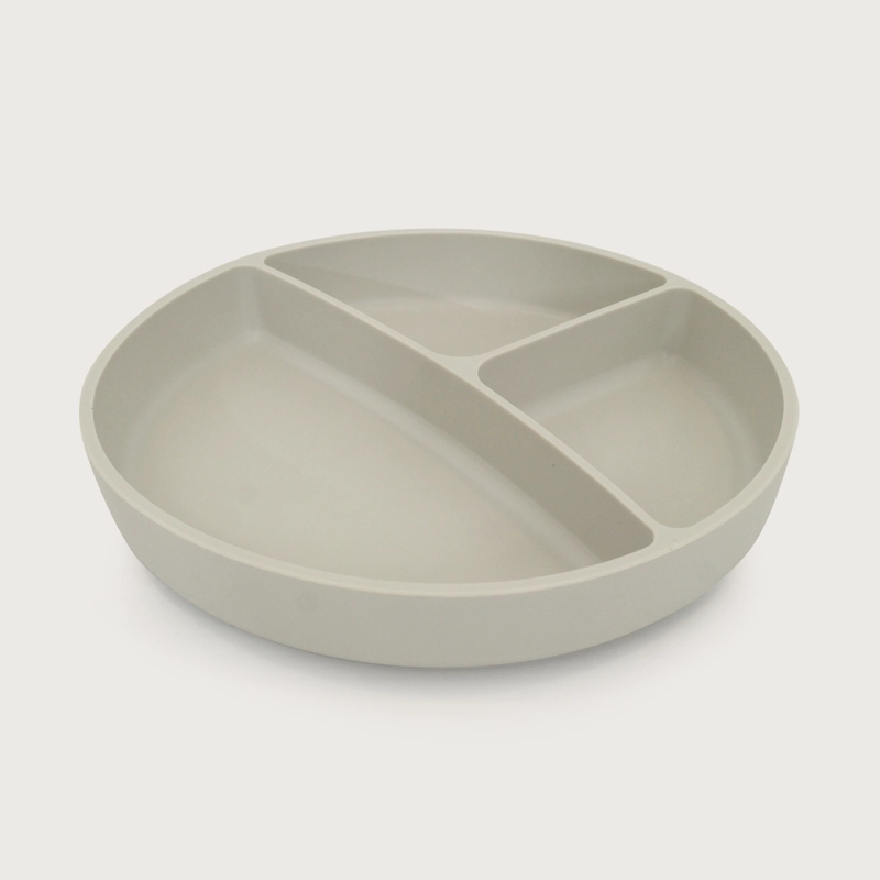 PLATO DIVIDIDO CON BASE ANTIDESLIZANTE GRIS OPALINE - 1