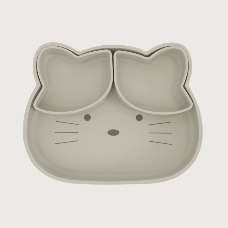 PLATO GATO CON BASE ANTIDESLIZATE GRIS OPALINE - 3