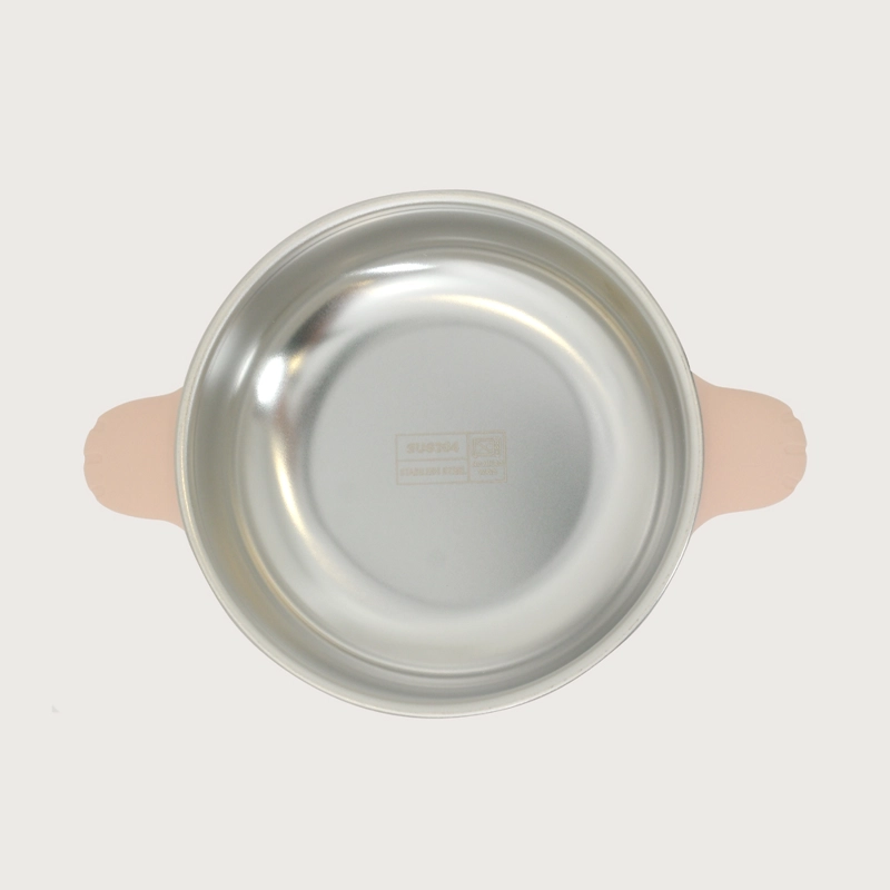 BOWL ANTIDESLIZANTE CON ACERO INOXIDABLE ROSADO OPALINE - 2