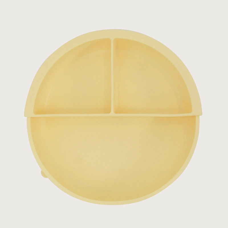 PLATO REDONDO CON BASE ANTIDESLIZANTE DIVIDOR AMARILLO OPALINE - 3