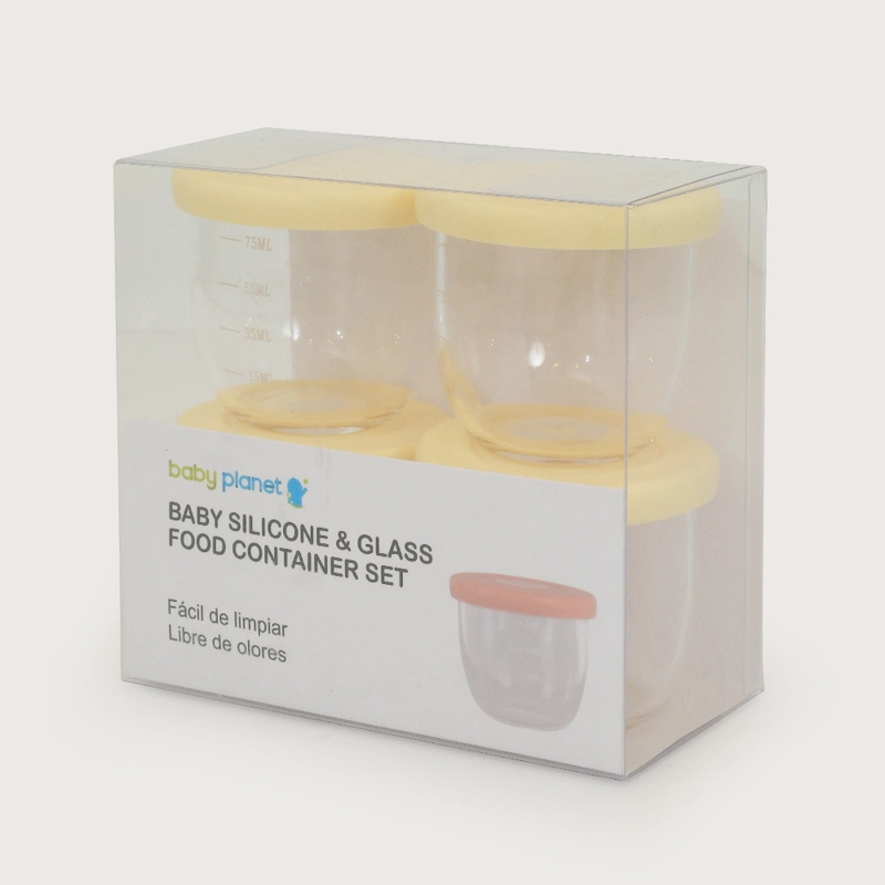 SET FRASCOS SNACK VIDRIO 4 UDS AMARILLO OPALINE - 3